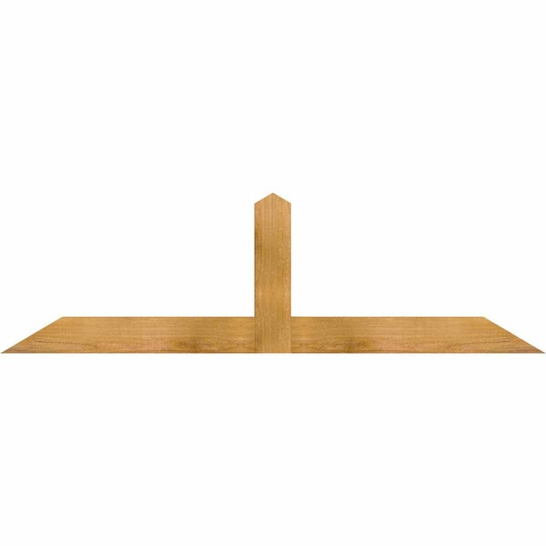 Ekena Millwork Portland Rough Sawn Timber Gable Bracket, Western Red Cedar, 60"W x 17"H x 2"D x 4"F, 7/12 Pitch GBW060X17X0204POR00RWR - main